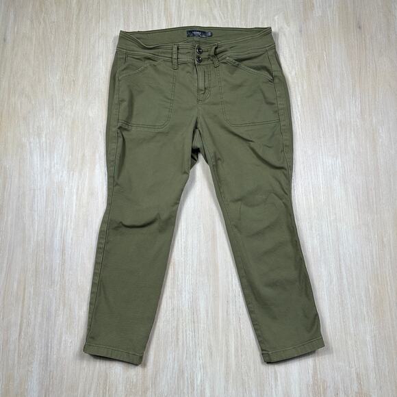 Torrid Olive Green Casual Everyday Style Stretch Utility Slim Ankle Pants 12 - Picture 1 of 14